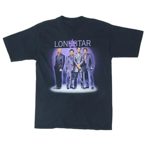 Vtg Lonestar Band Concert Tour Cotton Black All Size Unisex Shirt