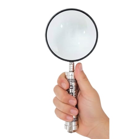Maritime treasures Vintage Brass Magnifying Glass for Reading | Handheld Desktop Magnifier | Large Glass Lens Reading Aid | Classic Office