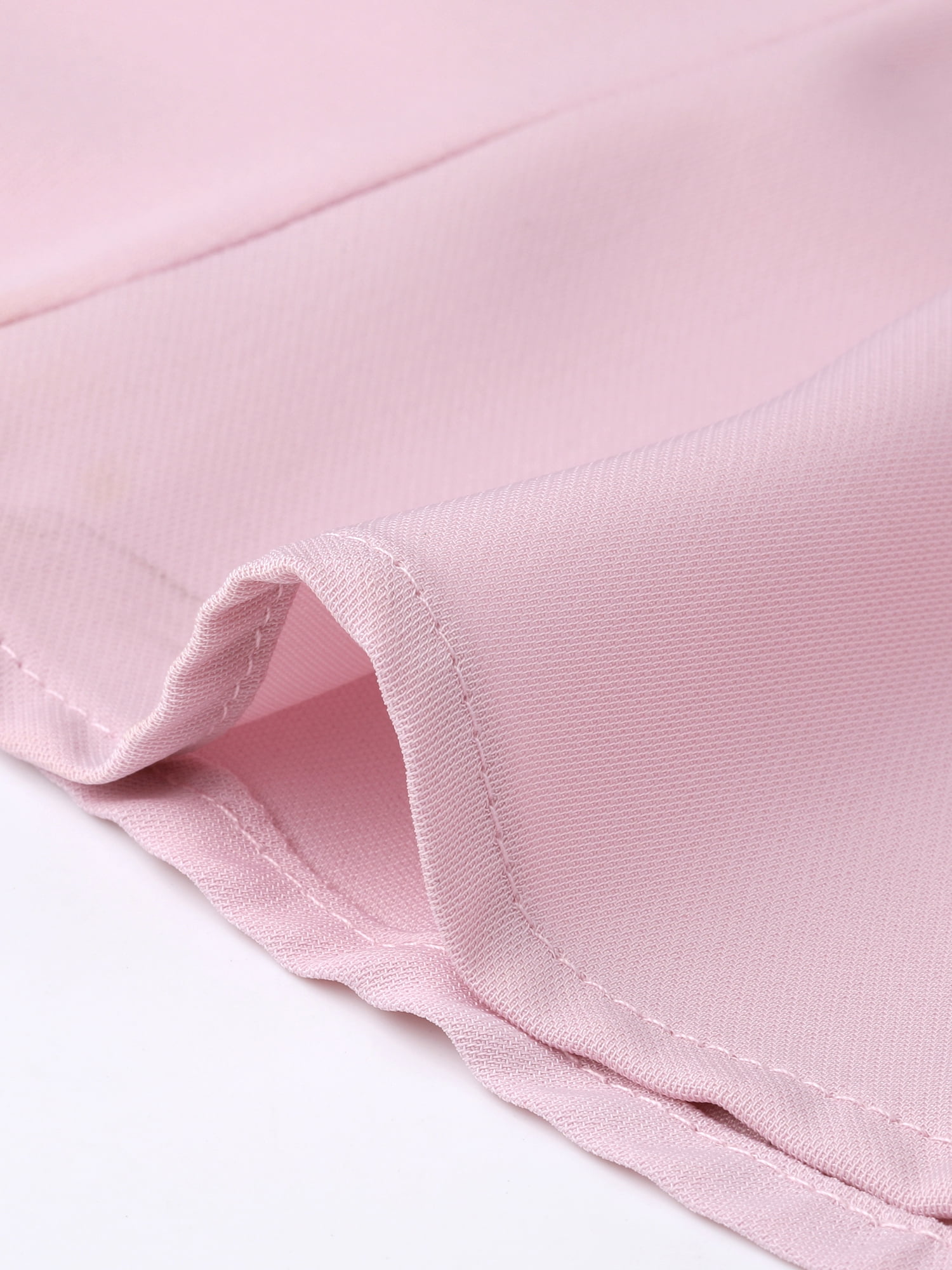 DARING DIVA Women's Peplum Mock Neck Buttons Ruffled Pleated 3/4 Sleeve Blouses M Pink