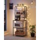 thumbnail image 3 of Barra de café, Estante de Cocina de 6 Niveles con 6 Ganchos, Soporte para microondas, Industrial, 15.7 x 23.6 x 65.7 Pulgadas, café rústico y Negro, 3 of 9