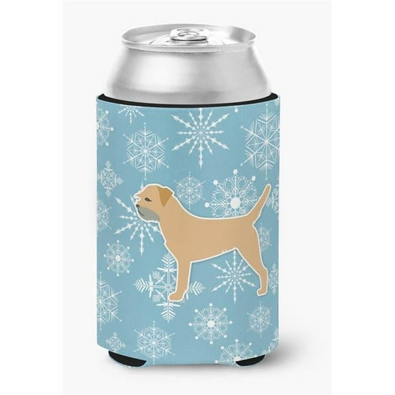 Carolines Treasures BB3489CC Winter Snowflake Border Terrier Can or Bottle Hugger