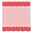 thumbnail image 2 of Ambesonne Vintage Shower Curtain, Lace Pattern Classical Dots, 69"Wx75"L, Coral Blush, 2 of 4