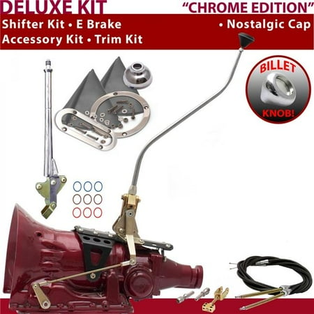 American Shifter 4L80E Shifter Kit Chrome 23 in. Swan E Brake Cable Trim Kit for F60E2