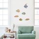 thumbnail image 4 of Peces Colgante de pared 5 Decoración de pared de hierro Adorno creativo Artesanía Configur Abanopi Escultura de hierro, 4 of 6
