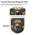 thumbnail image 7 of COEQINE Toilet Lid Dust Cover Set Machine Washable Easy Installation Easy to Clean with a 2-Piece Toilet Cover Set, Sunflower Highland Cow Gray Leopard Print, 7 of 7