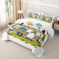 thumbnail image 3 of Erosebridal Bohemian Exotic Style Camper Quilt King,Happy Camping King Coverlet Set For Kids,3 Pieces, 3 of 7
