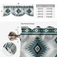 thumbnail image 6 of Teal Gray Boho Tie Up Valance Curtains for Windows, Kitchen Curtains Window Treatments, Southwestern Ethnic Abstract Geometric Short Window Shades Valances for Bedroom Bathroom Cafe 54"x18", 6 of 8