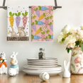thumbnail image 2 of pogooe Pink Carrots Bunny Happy Easter Kitchen Towels Dish Towels, 18x26 Inch Spring Farmhouse Rabbit Decoration Hand Towels Set of 4, 2 of 6