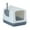Gray, variant on perfeclan Enclosed Cat Litter Tray Kitty Litter Pan Reusable with Door for Small Animals Rabbit Hooded Cat Litter Case Cat Litter Toilet White