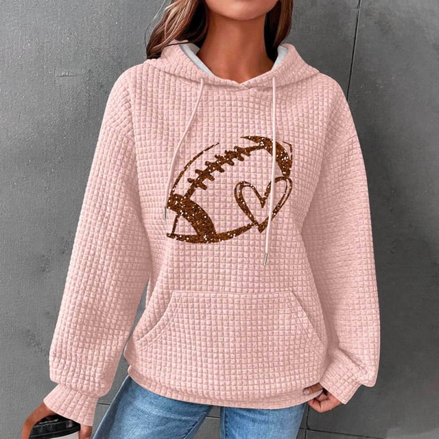 Amzcrzy Chandails à Capuchon pour Femmes Chandails à Manches Longues pour Femmes Chandails Décontractés à Manches Longues pour Femmes Col Rond Chandails pour Dames Blouse Chandail à Capuchon Uni Chandail à Capuchon à Enfiler Chandails et Chandails à Capuchon pour Femmes Chandails à Capuchon Graphiques S