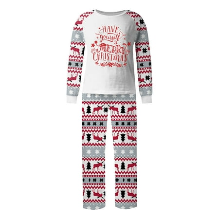 

Act Now! HIMIWAY Matching Family Christmas Pajamas Christmas Prints Family Matching Long Sleeve Tops+Pants Set Family Matching Sets Men XXXL