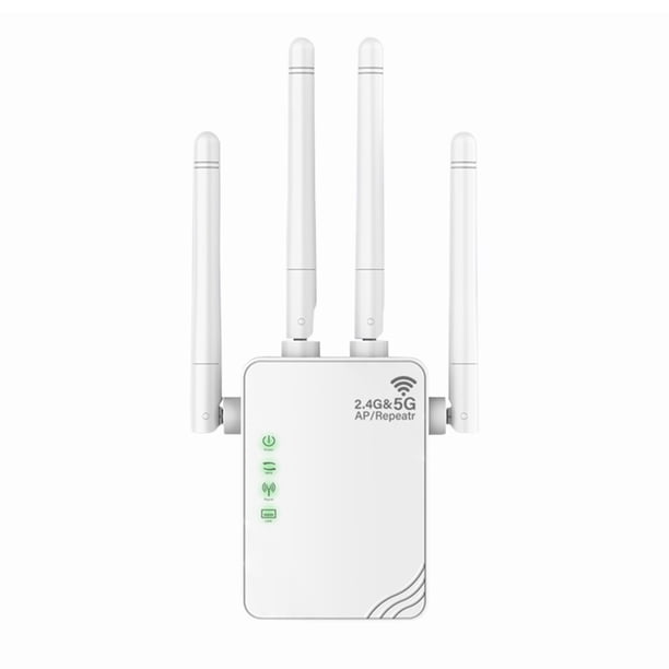 Amplificador de señal inalámbrica 1200Mbps de doble banda 5,8 GHz/2,4 GHz WiFi Booster para el hogar