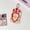 Red, variant on 3 Inch Kpop Photocard Holder Cute Strawberry Cake Heart Card Protector Portable Bag Pendant Backpack Decor Keychain Card Sleeve