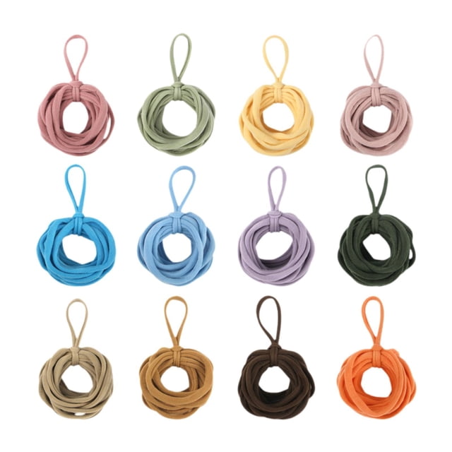KLKCMS Weaving Loom Loops Multi Colored for Coasters Ornaments Heat Insulation Pads 12 Colors 192pcs