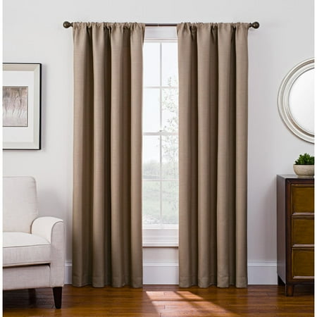 84 Crystal - Style Domain Satin Room Darkening Solid Blackout Rod Pocket Single Curtain Panel