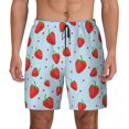 thumbnail image 2 of Goofa Strawberry Printed Men's Swim Trunks Board Shorts Quick Dry Mens Swimming Trunks with Compression Liner,Breathable Fit Hawaii Beach Shorts-Medium, 2 of 9