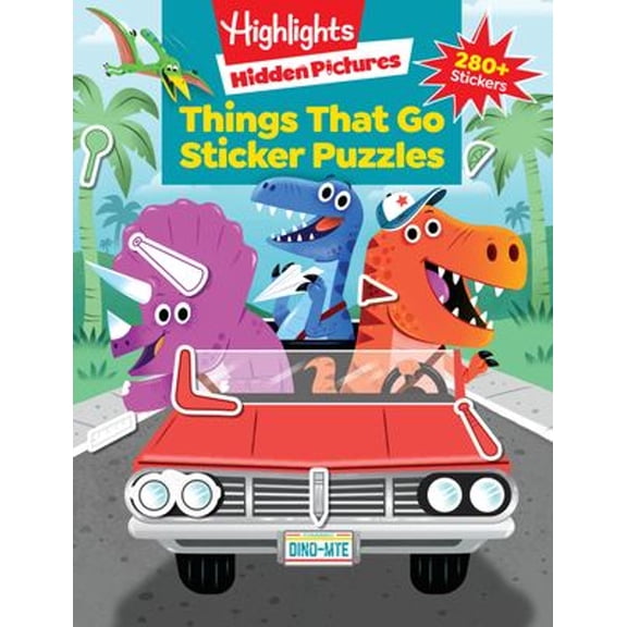 Pre-Owned Things That Go Sticker Puzzles : Transportation Activity Book of Cars, Trucks, Planes and More, Hidden Pictures Puzzles with 280 Stickers for Kids 3 and Up (Paperback) 9781629799506
