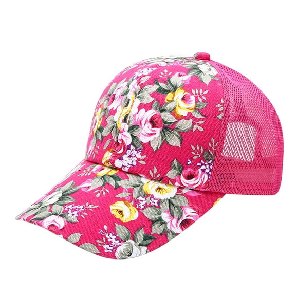 Seductiva Sales Trucker Hats Women's New Flower printing Sun Protection All-match Baseball Cap Casual Sun Peak Hat 1PC