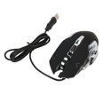 thumbnail image 4 of Ratón para juegos con cable con retroiluminación RGB 4 DPI ajustables hasta 3600 Ratones ópticos USB ergonómicos para computadora con 6 botones Ratón audible negro, 4 of 14