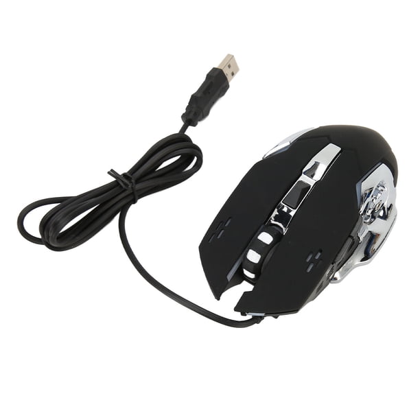 Ergonomic Wired Gaming Mouse With RGB Backlit 4 Adjustable DPI And 6 ...