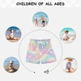thumbnail image 6 of Kids' Beach Pants Comfortable Swim Trunks Cute Pastel Rainbow Background Shorts for Pool Vacation and Lounge Wear 2T, 6 of 8