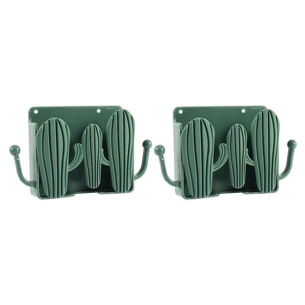 Caja de almacenamiento de cactus Toystoory organizador de control autoadhesiva 2Conjunto Verde oscuro