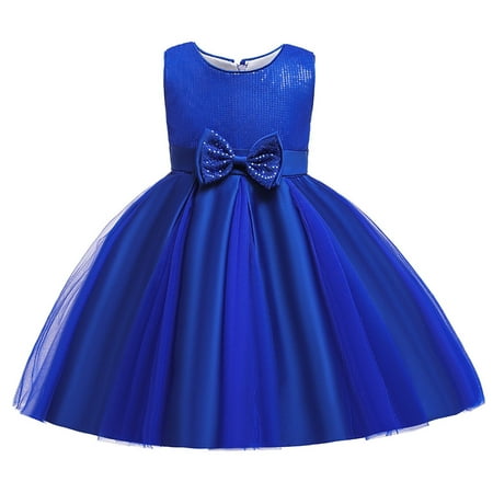 Little Girls' Sequin Mesh Flower Ball Gown Party Dress Tulle Prom ...