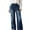 Light Blue, variant on Miqool Wide Leg Jeans for Women Trendy Pleated High Waisted Drawstring Tie Elastic Waist Stretchy Denim Pants Trouser Jeans with Pockets