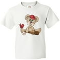 thumbnail image 3 of Inktastic Baseball Teddy Bear Youth T-Shirt, 3 of 5