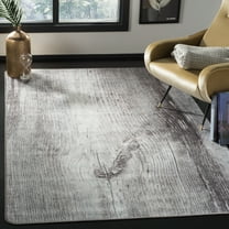 Safavieh Daytona Candace Geometric Polyester Machine Washable Area Rug, Ivory/Gray, 5'1" x 7'6"