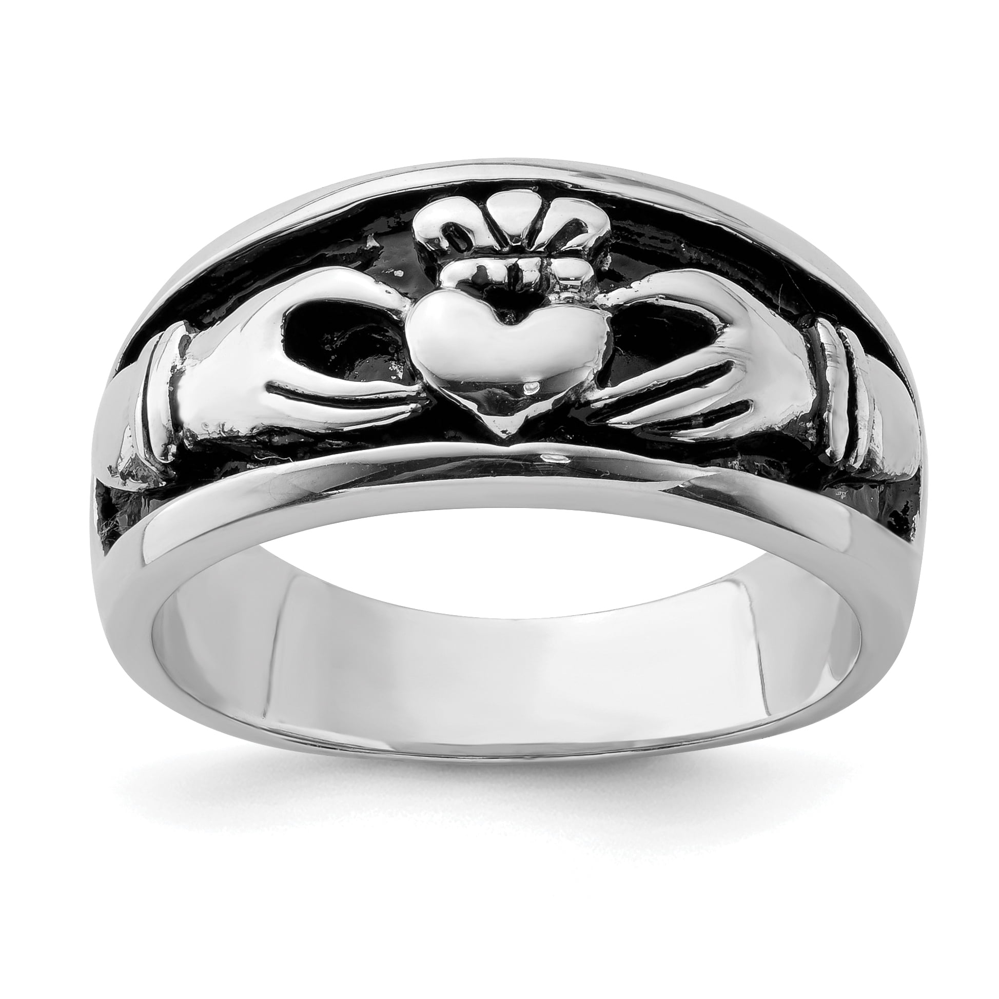 925 STERLING SILVER IRISH CELTIC CLADDAGH RING ST PATRICKS FREE GIFT BOXED