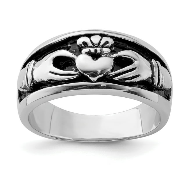 925 Sterling Silver Vintage Claddagh Ring Celtic