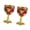 Golden red, variant on Set Of 2 30ml Metal Wine Cups Medieval Ornaments Embossed Mini Chalice Goblet