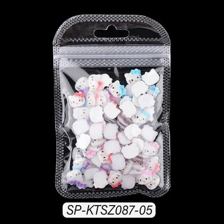 20pcs Diy Sanrios Hello Kitty Mini Small Nail Charms Kawaii Nail Jewelry  Rhinestone Gems for Manicure Diy Decration Accessories 