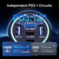thumbnail image 3 of Cargador para auto CHIPOFY de 300 W con USB-C y 6 puertos (4 USB-C + 2 USB-A), 3 of 9