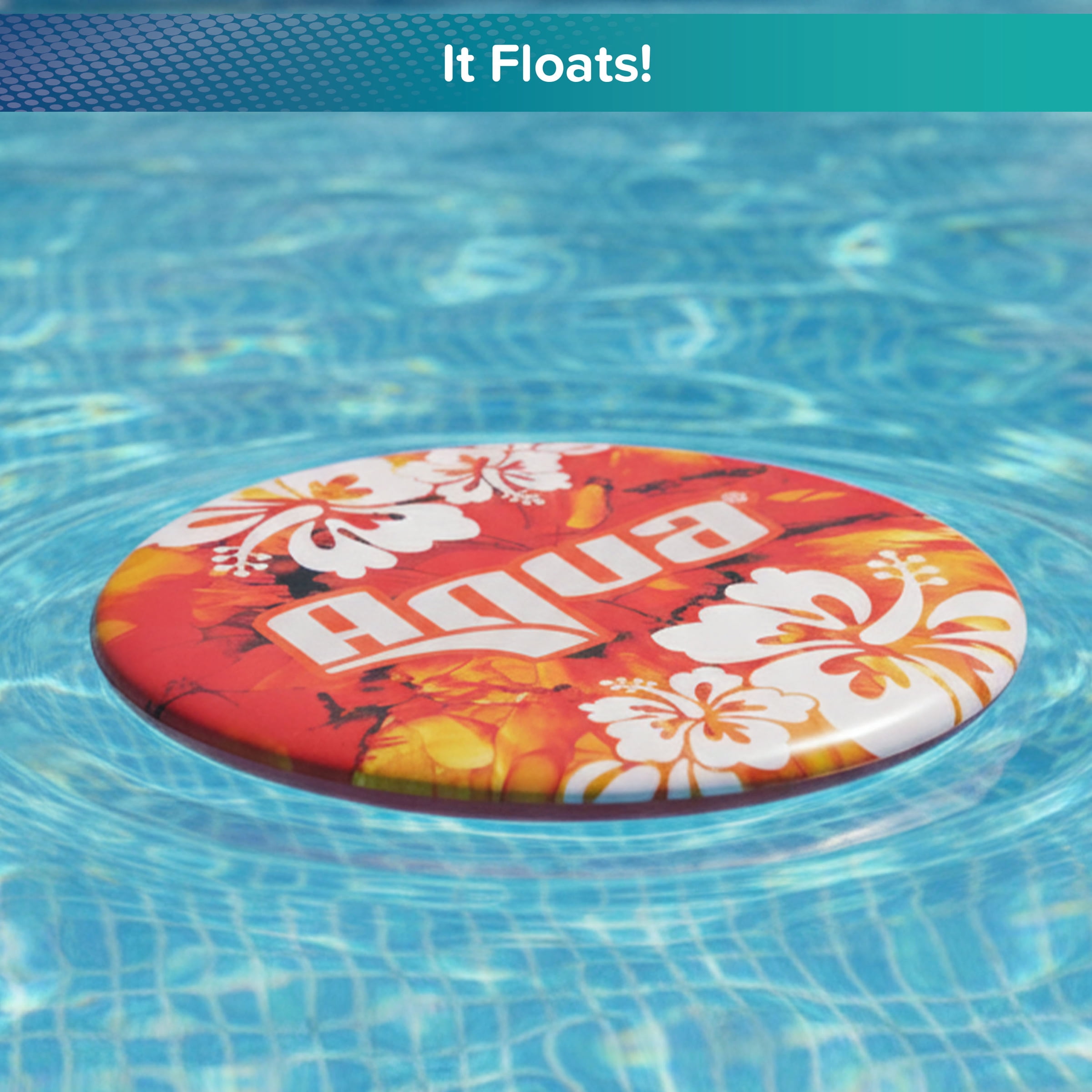 Aqua Leisure 6" Float & Flex Disc – Disque volant souple en silicone flottant pour jouer dans l'eau et en plein air