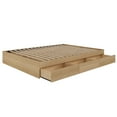 thumbnail image 5 of Nexera Queen Size Storage Wood Bed Frame with 3 Drawers, Natural Maple, 5 of 8