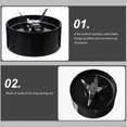 thumbnail image 3 of OUNONA Juicer Machines Replacement Parts 250W Blender Crossblades Black Metal Juicing Kitchen Use 1Pack, 3 of 4