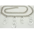 thumbnail image 6 of New Women Silver Color Metal Chunky Chain Links Dangle Drop Fashion Belt Plus Size XL XXL, 6 of 10