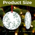 thumbnail image 2 of Eucalyptus Leaf Sage Green Crystal Glass Christmas Ornament Xmas Decor Indoor Home Holiday Party Gifts Australia Botanical Small Leaf Pattern Holiday Ornaments, 2 of 8