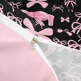 thumbnail image 4 of Manfei Letter Monogrammed S Twin Bedding,Kawaii Ribbon Bow Duvet Cover Set,2pcs,No Comforter,Pink Reversible,Breathable Home Decor, 4 of 6