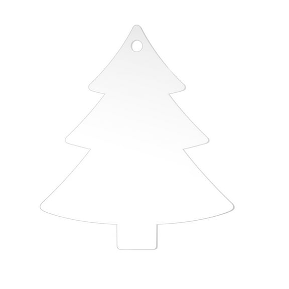 Clear Acrylic Snowflake Christmas Ornament – Transparent Plastic Hanging Pendant with Hole – Blank DIY Holiday Decoration for Tree, Gift Tags, or Craft Projects