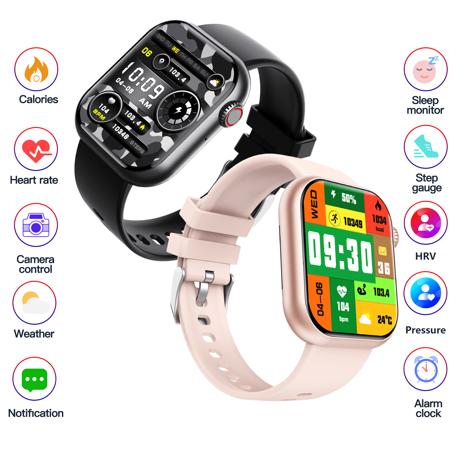 F108 smart watch fitness monitoring tracker waterproof sports