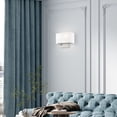 thumbnail image 5 of Livex Lighting 14" 2-Light Metal & Fabric ADA Wall Sconce in Brushed Nickel, 5 of 17
