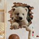 thumbnail image 1 of Adhesivos de pared 3D con efecto de oso panda roto, 40 x 50 cm, 1 of 3