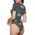 thumbnail image 2 of Balery Miniature Ship In Bottle Body de cuello redondo de manga corta para mujer Tops de manga corta Tops básicos-Small, 2 of 7