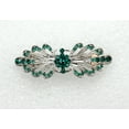 thumbnail image 2 of Faship Gorgeous Green Rhinestone Crystal Small Floral Hair Barrette Clip, 2 of 4
