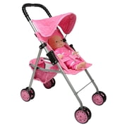 First Doll Stroller for Kids (Pink Quilted) Pink Quilted