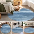 thumbnail image 5 of Round Rugs 7Ft, Blue Round Area Rug Washable Indoor Throw Carpet, Vintage Modern Abstract Art Ombre Large Non Slip Circle Rug for Dining Room Playroom Home Decor Aesthetic, 5 of 8