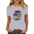 thumbnail image 2 of VerPetridure American Flag Shirt Women 4th of July Patriotic T Shirt Funny Stars Stripes Graphic Tee Independence Day T-Shirt Top, 2 of 8